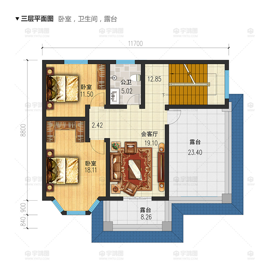 造價25萬以內三層農村別墅設計圖，房子外觀高檔大氣